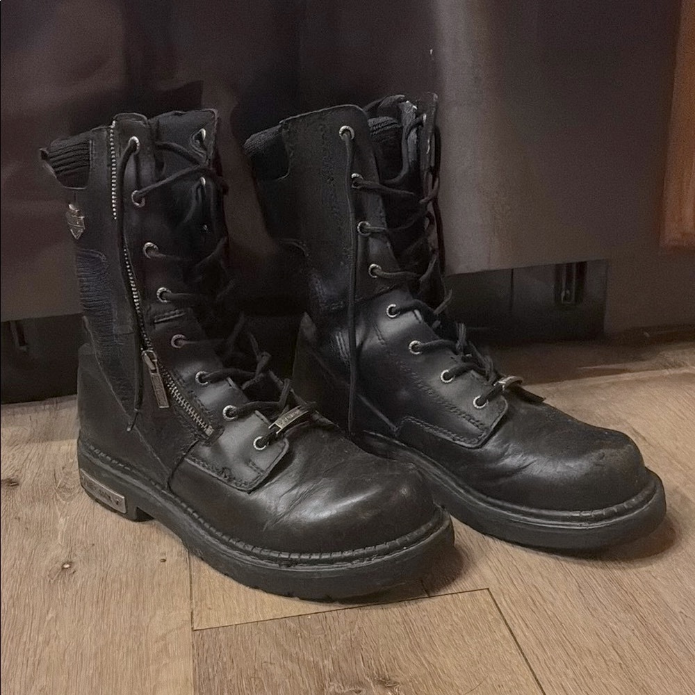 Harley-Davidson Black Leather Boots